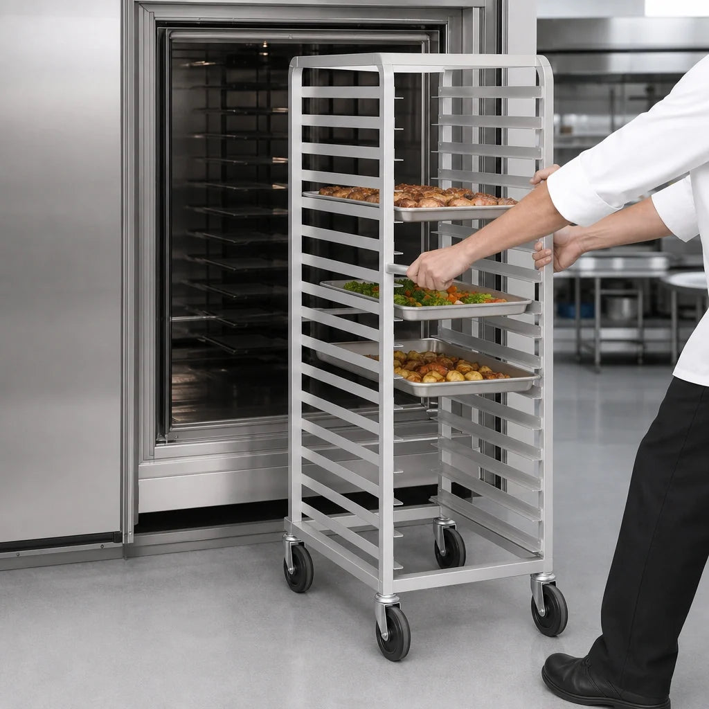 Advance Tabco Roll-In Oven Rack — 20 Pans