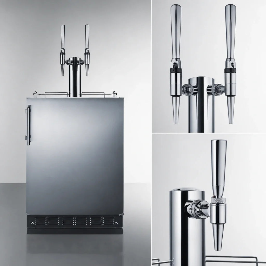 Summit Nitro Coffee Kegerator — 24″, Dual Tap