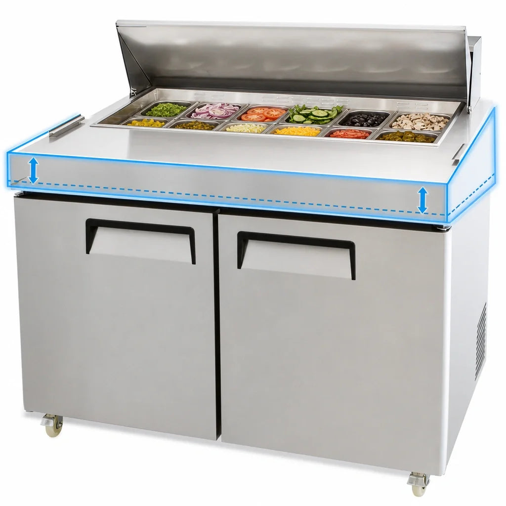 Atosa Sandwich Prep Refrigerator — 36″, 15 Pans