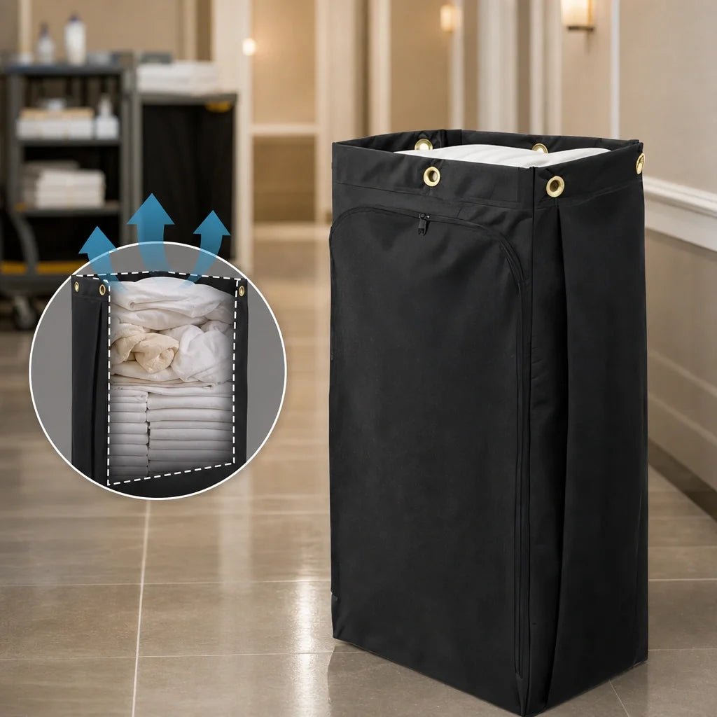 Rubbermaid Replacement Cart Bags — Black, 30 Gallon, Case of 4