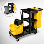 Rubbermaid Cleaning Cart — With Caddies & Waste Bags