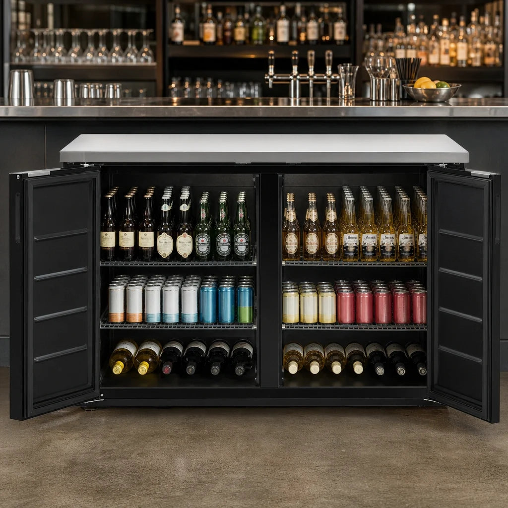 Arctic Air Back Bar Refrigerator — 61″, 2 Solid Doors