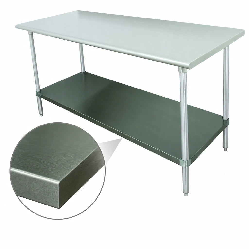Advance Tabco Work Table Undershelf — 6′, Stainless Steel