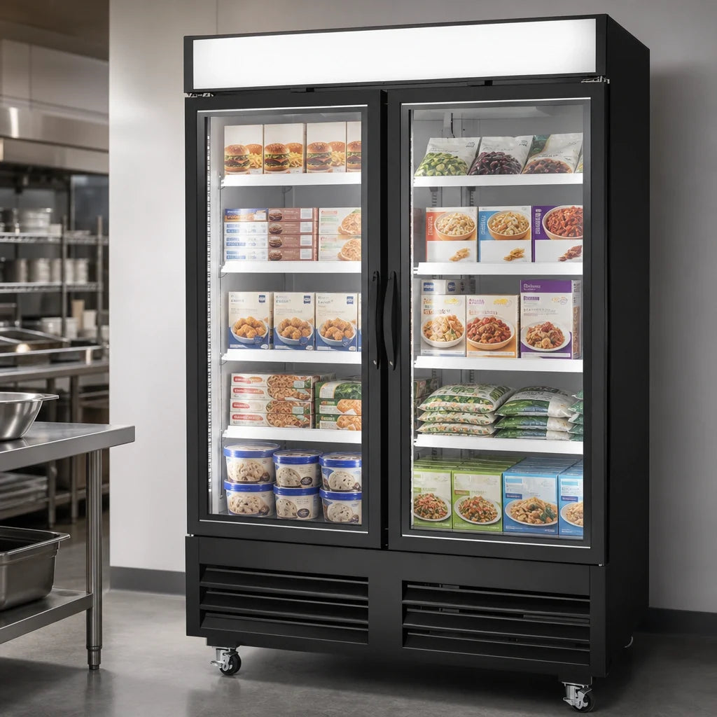 Arctic Air Glass-Door Display Freezer — 54″, 49 Cu. Ft.