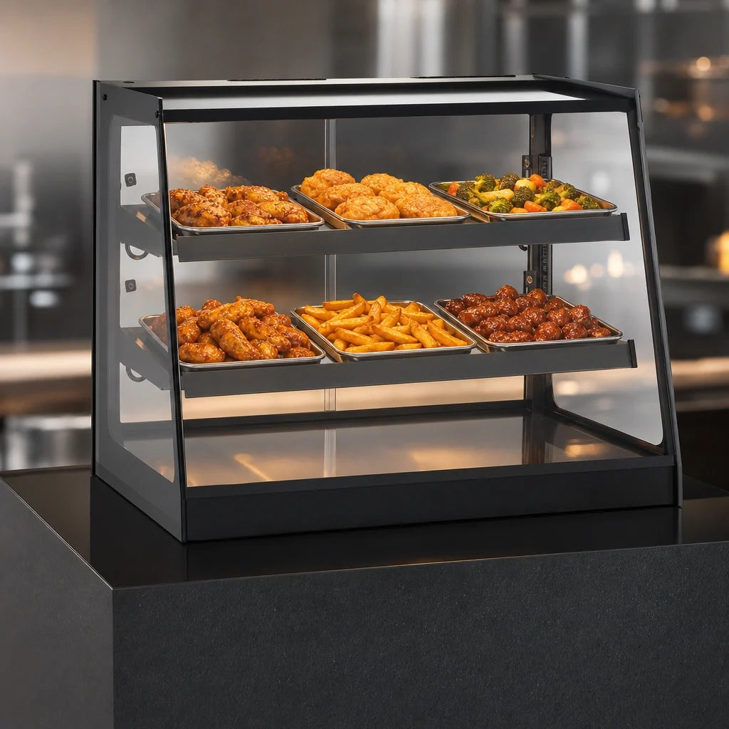 Federal Industries Elements 47-Inch Countertop Heated Merchandiser with 2 Adjustable Shelves