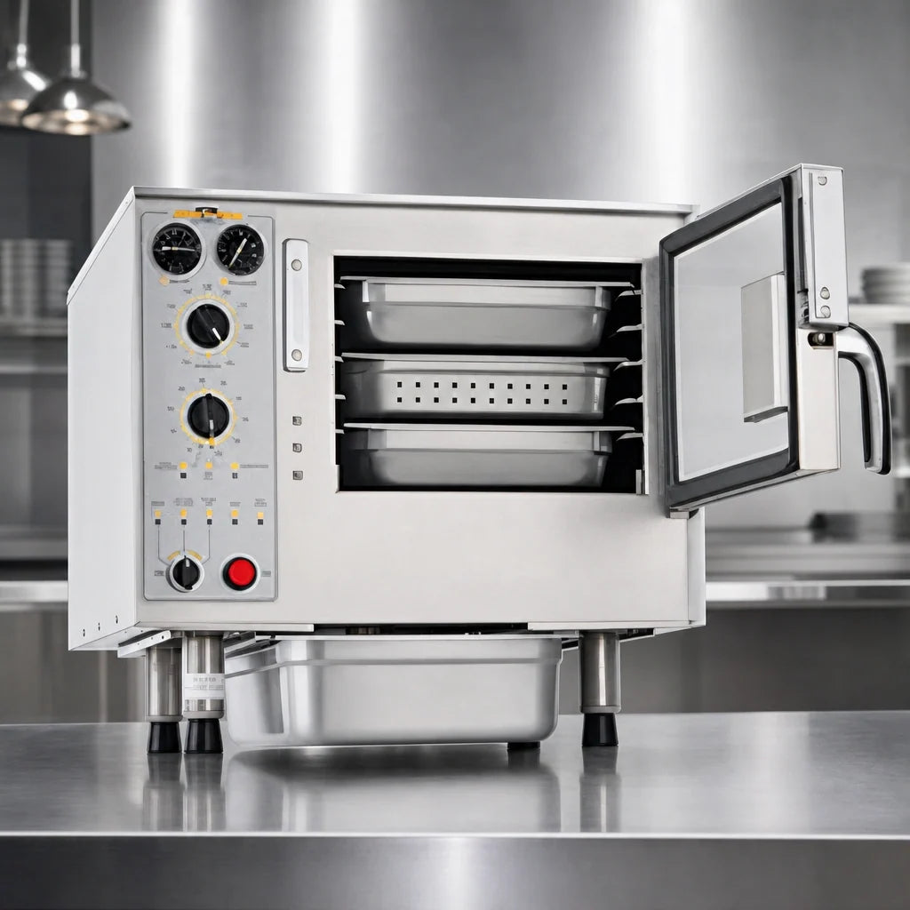 AccuTemp Countertop Electric Steamer — 3 Pans, 480V