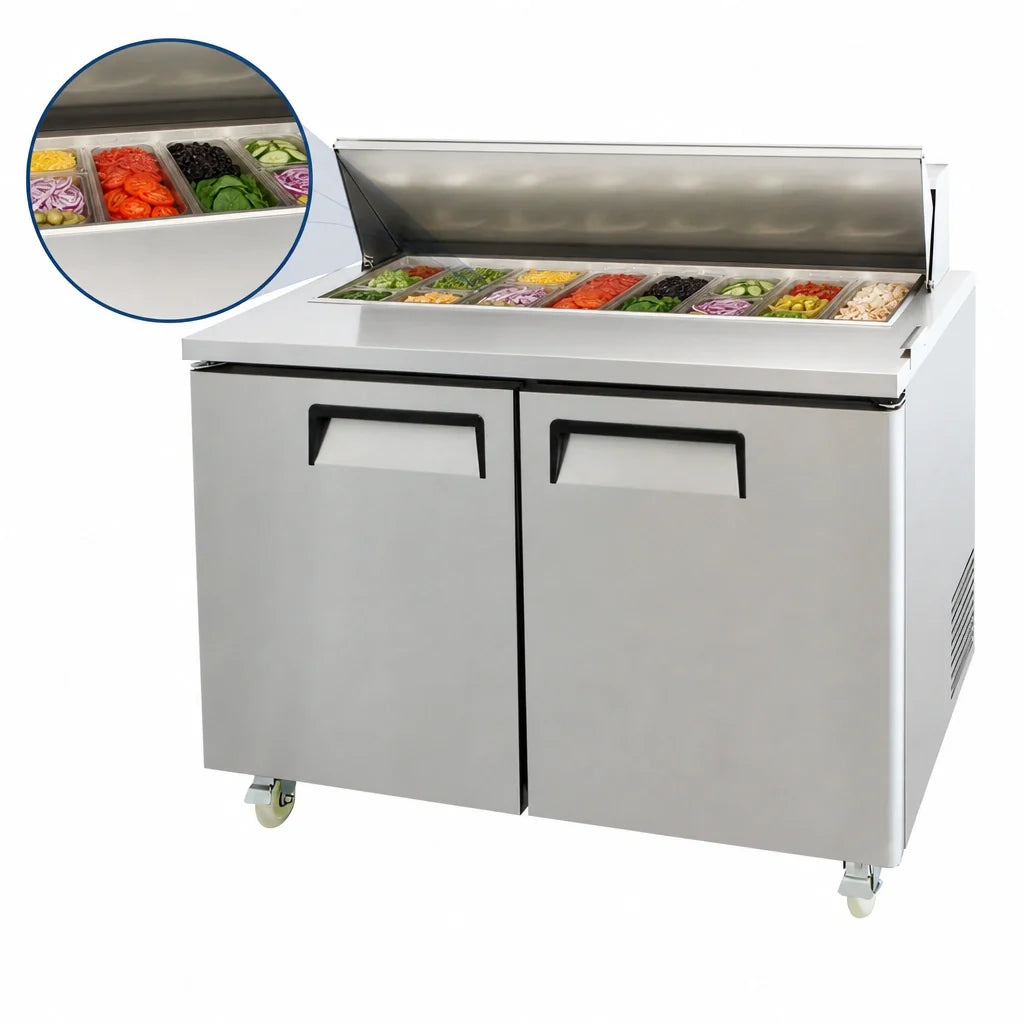 Atosa Sandwich Prep Refrigerator — 48.2″, 18 Pans