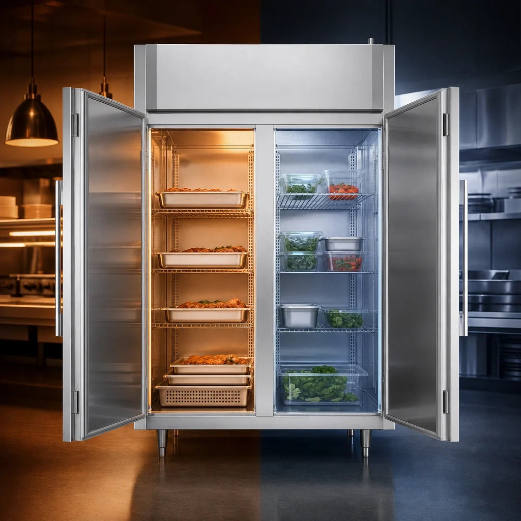 Victory Pass-Through Warmer & Refrigerator — 2 Sections, EW-PT