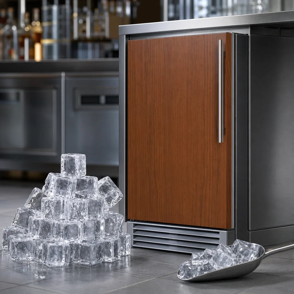 Summit Built-In Cube Ice Machine — 25 lb Bin