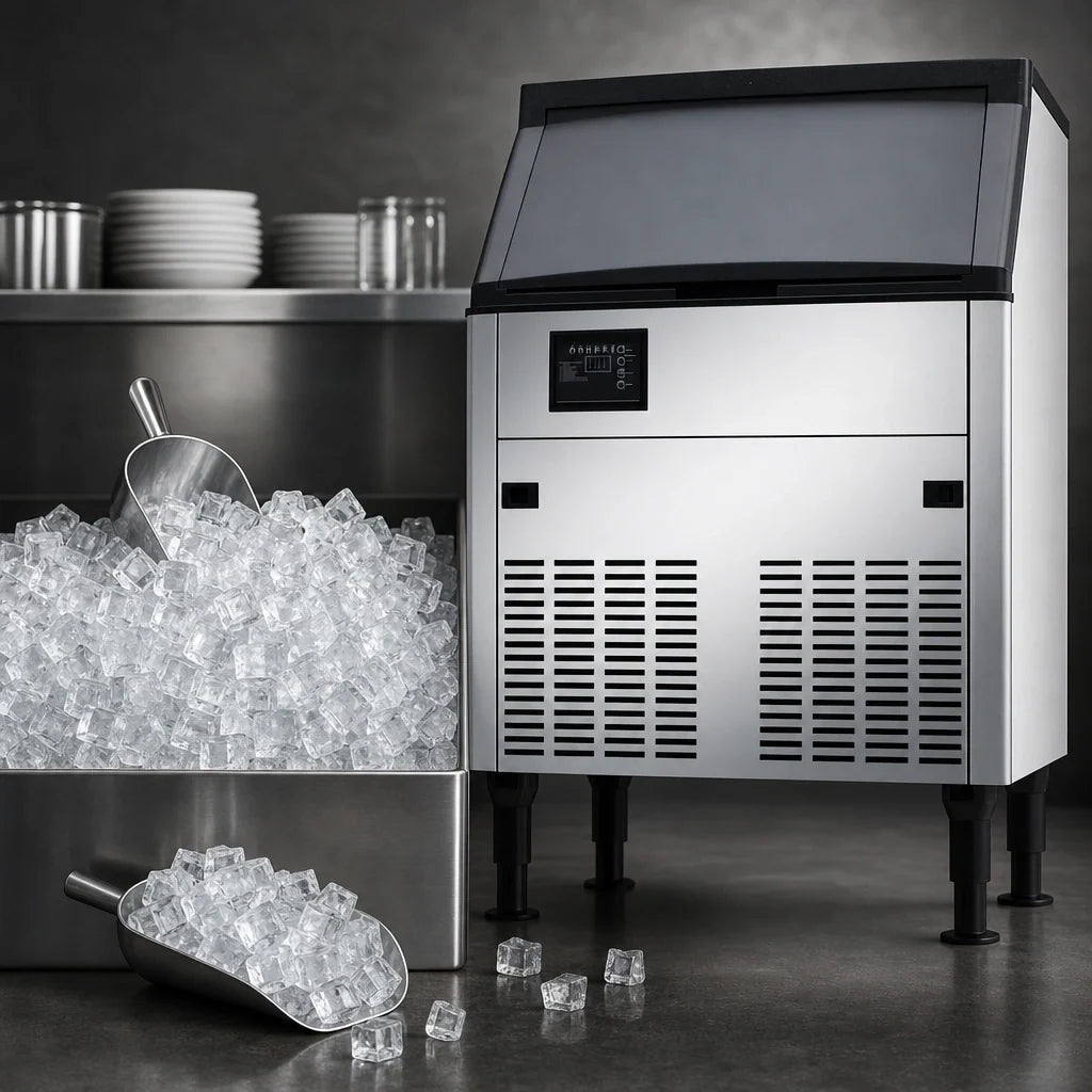 Eurodib Cube Ice Machine — 160 lb/Day, 80 lb Bin