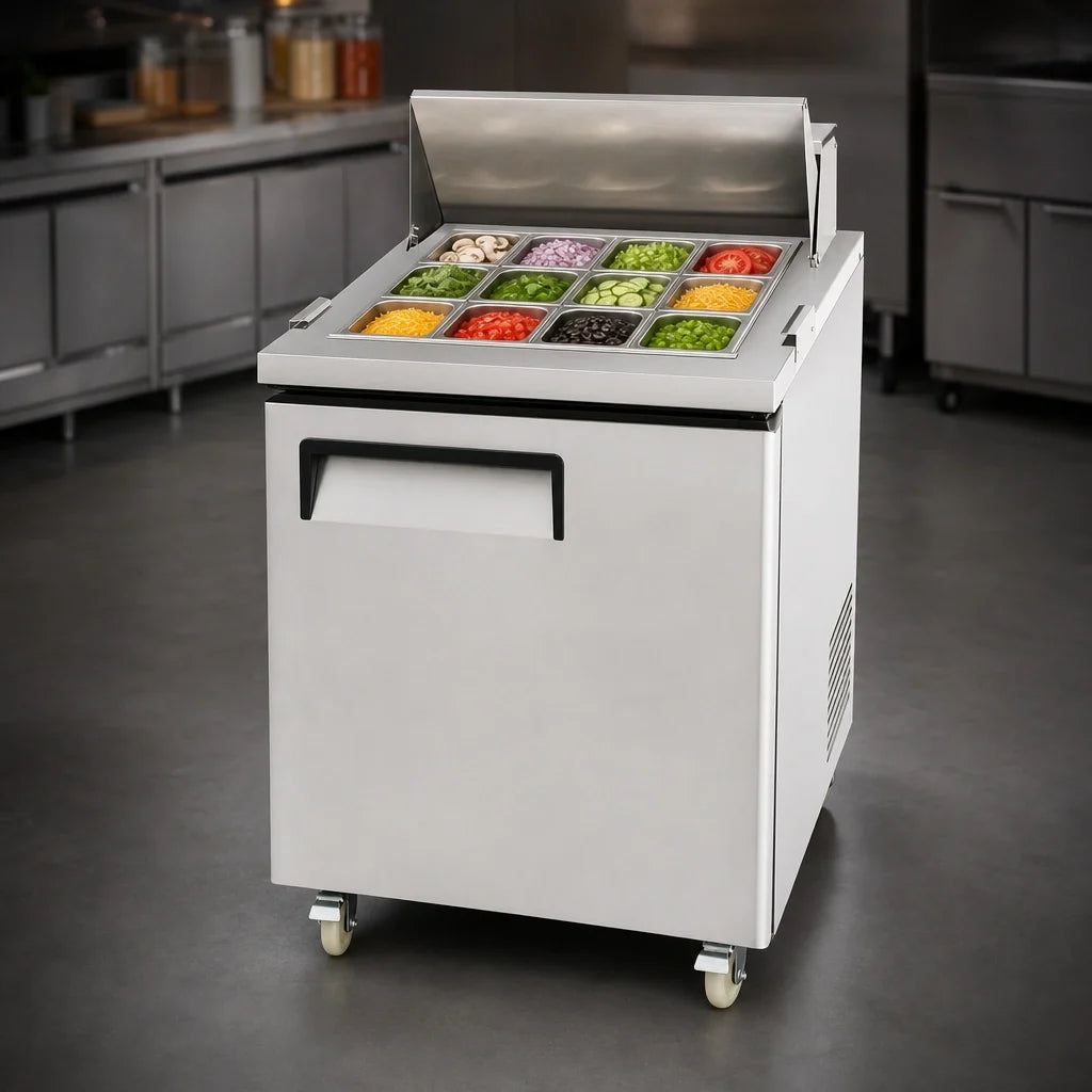 Atosa Sandwich Prep Refrigerator — 27.5″, 12 Pans