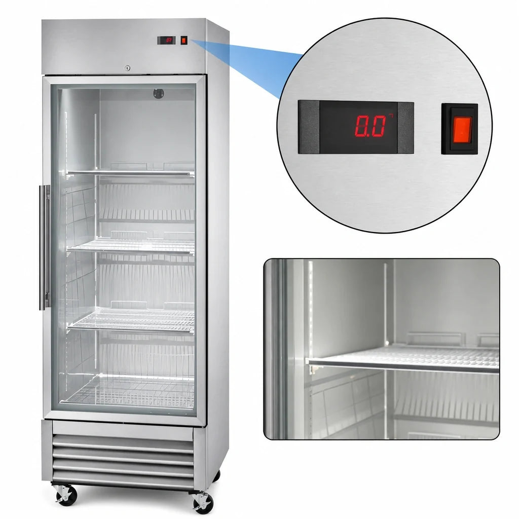 Arctic Air Glass-Door Reach-In Freezer — 23 Cu. Ft.