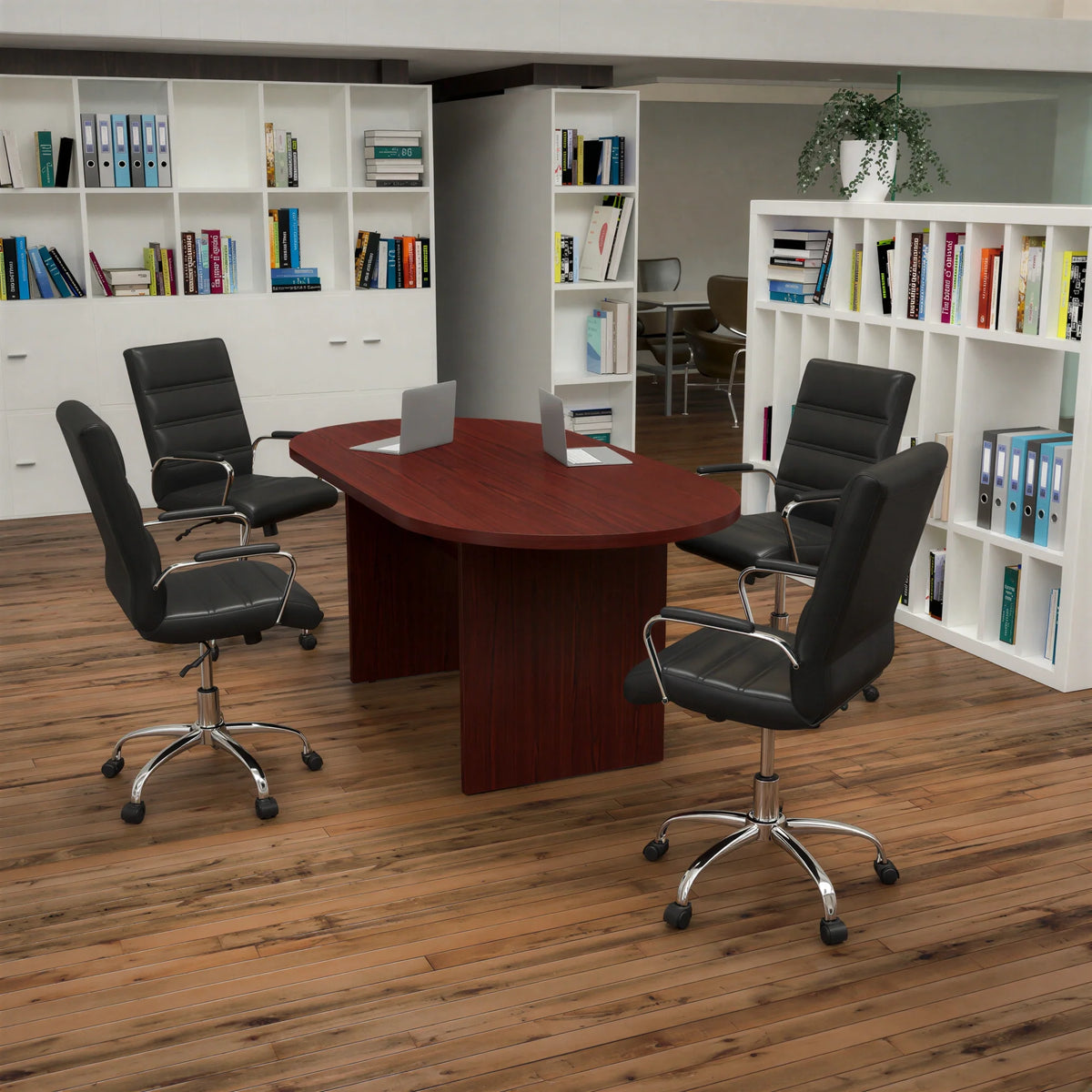 Oval Dining Table & 4 Chairs — Black