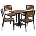Square Patio Table & 4 Chairs — 30″ (XU-DG-10456036)