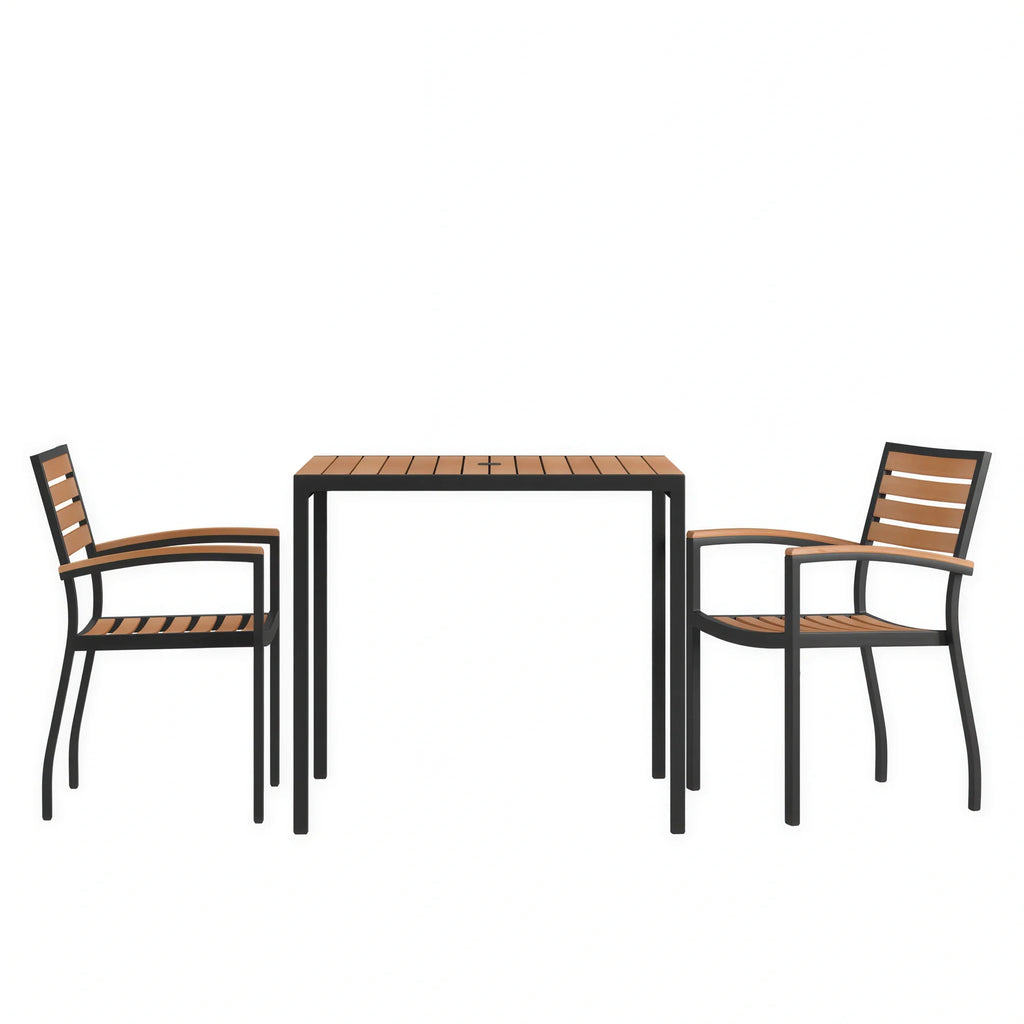 Square Patio Table & 2 Chairs — 35″ (XU-DG-810060062)