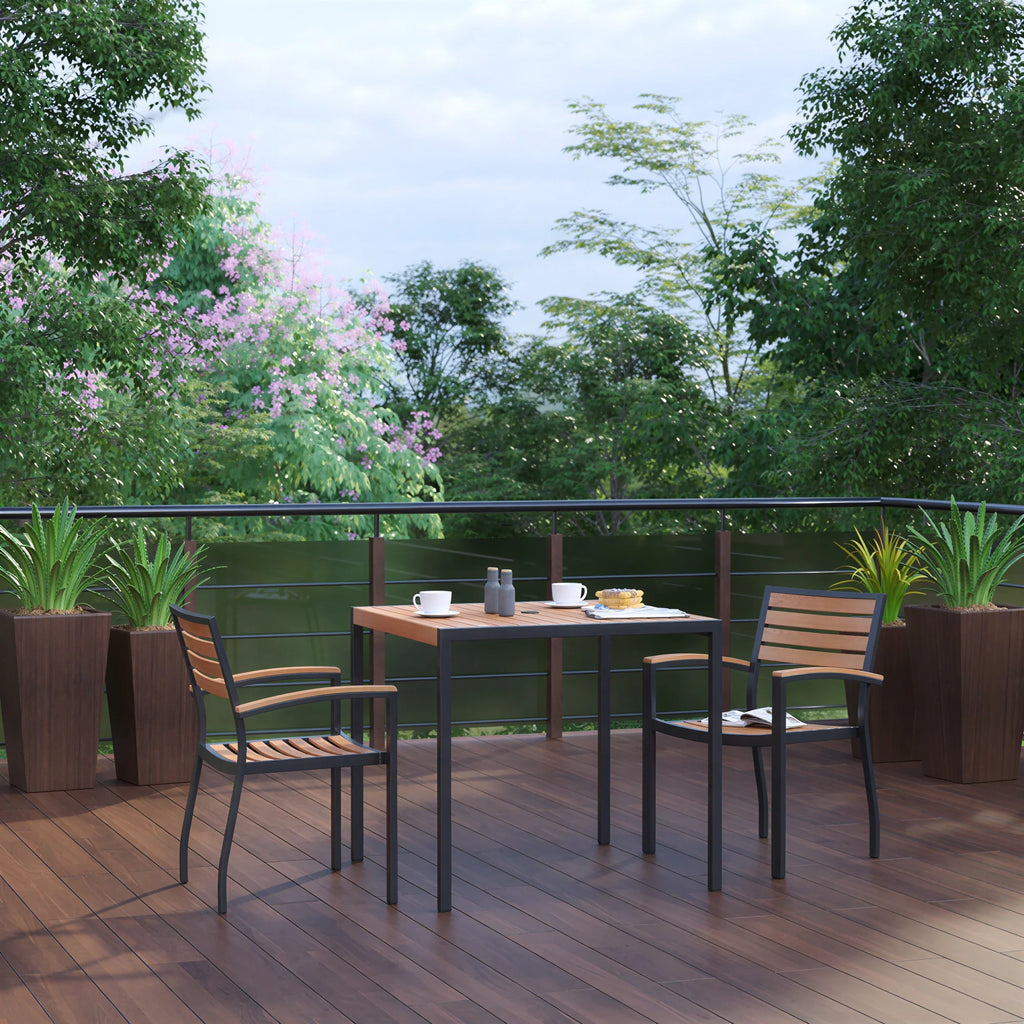 Square Patio Table & 2 Chairs — 35″ (XU-DG-810060062)