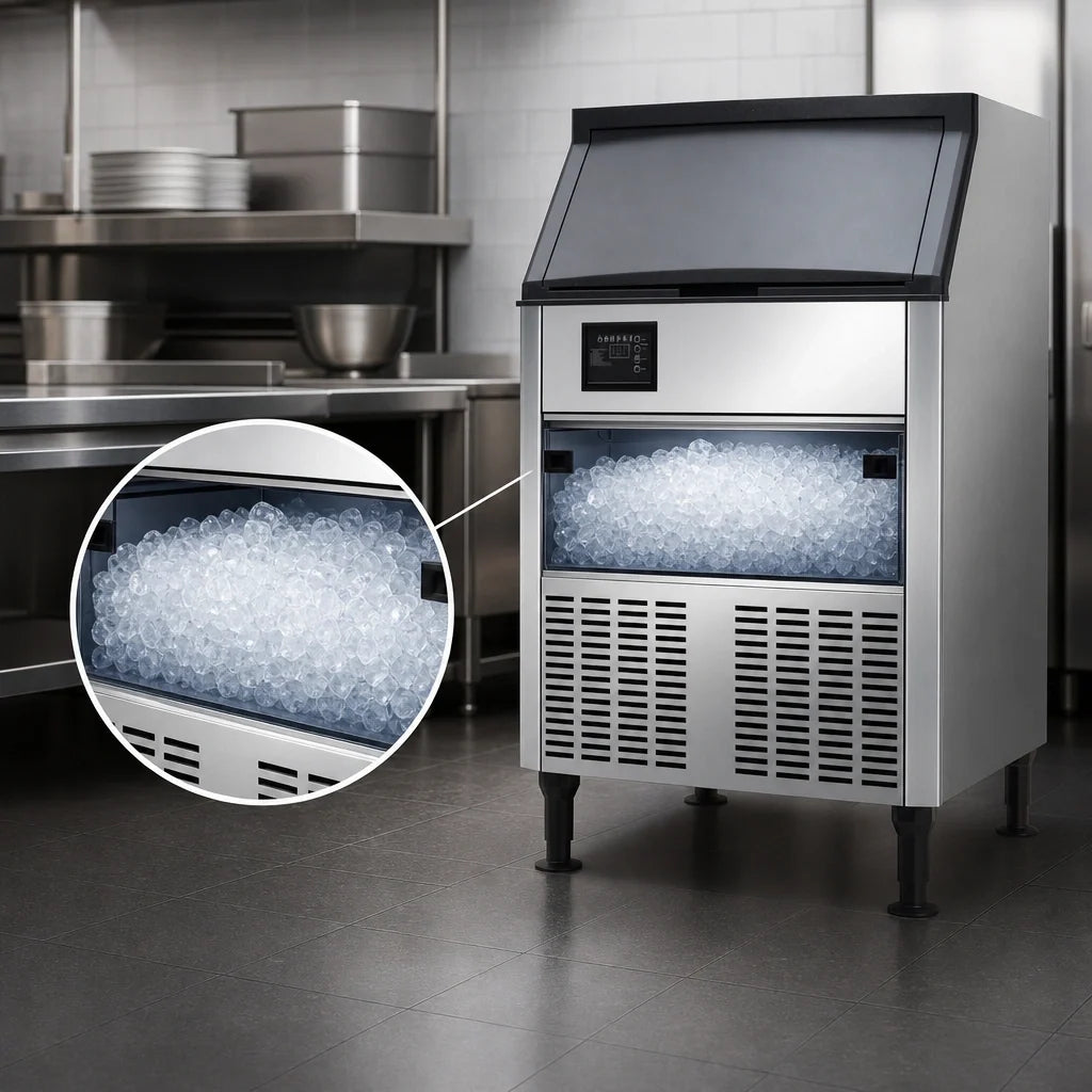 Eurodib Cube Ice Machine — 160 lb/Day, 80 lb Bin