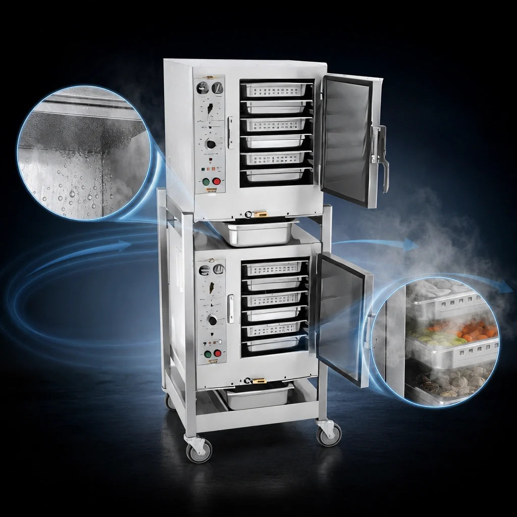 AccuTemp Electric Steamer — Double Compartment, 12 Pans