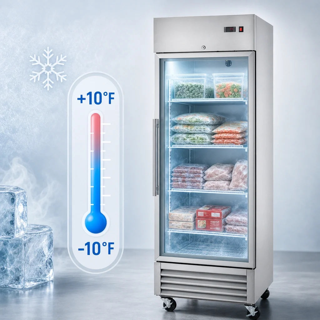 Arctic Air Glass-Door Reach-In Freezer — 23 Cu. Ft.