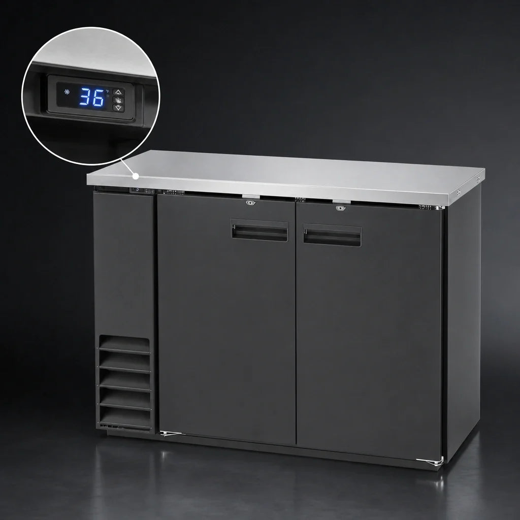 Arctic Air Back Bar Refrigerator — 49″, 2 Solid Doors