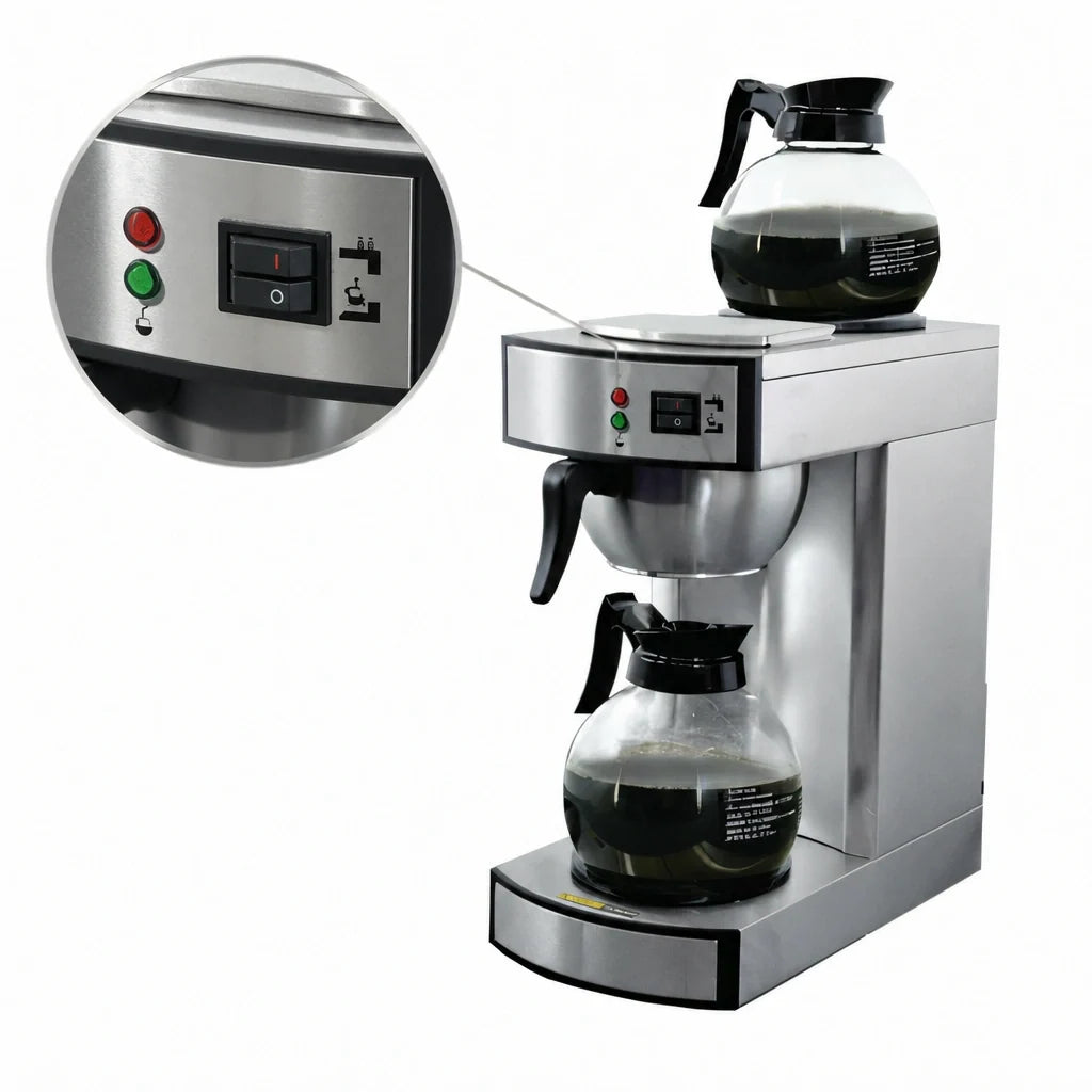 Omcan Drip Coffee Maker — 2 Decanters & Warmers