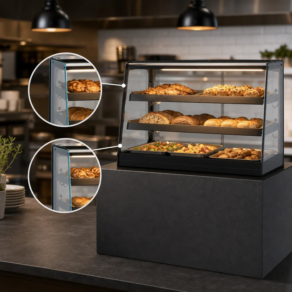 Federal Industries Elements 47-Inch Countertop Heated Merchandiser with 2 Adjustable Shelves