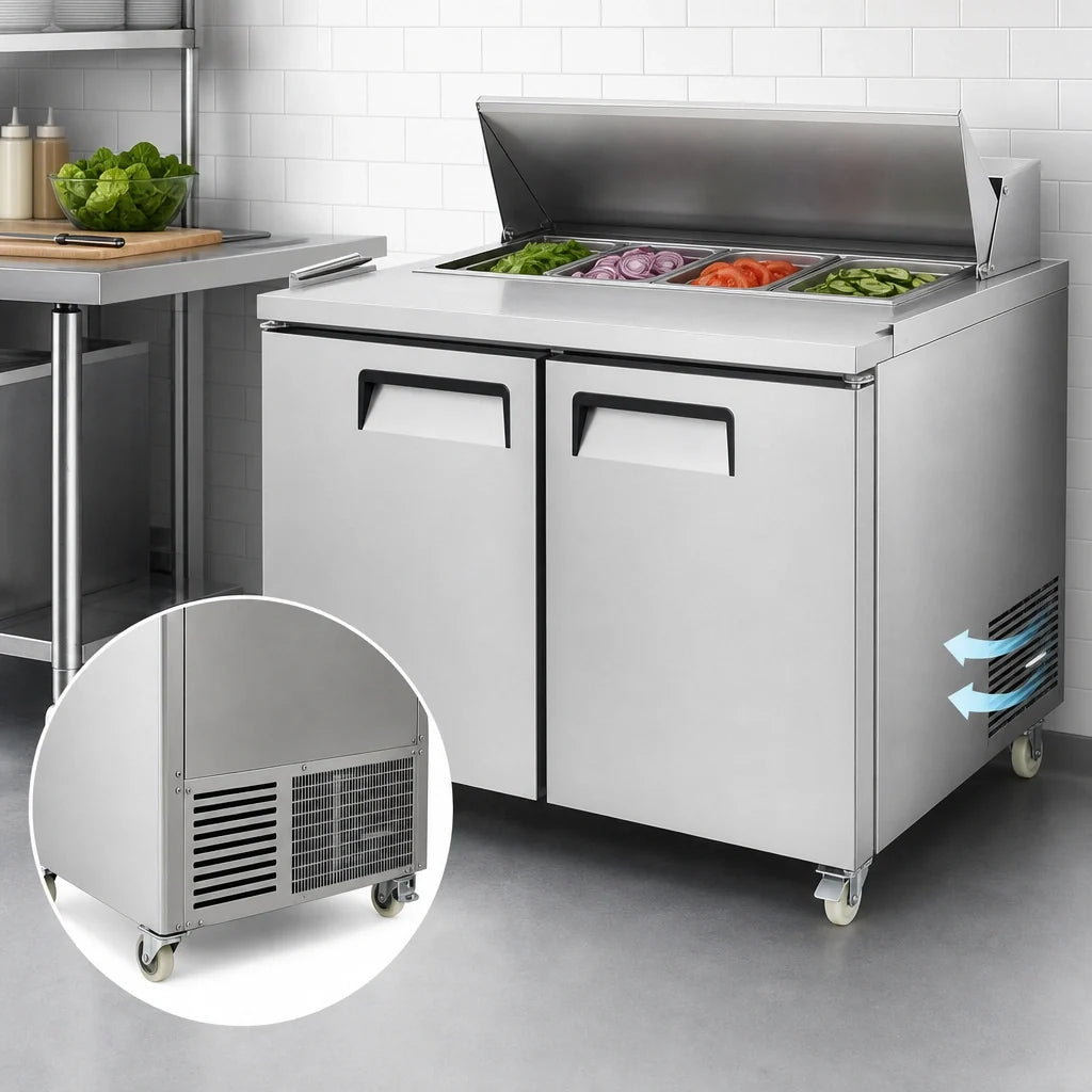 Atosa Sandwich Prep Refrigerator — 36″, 15 Pans