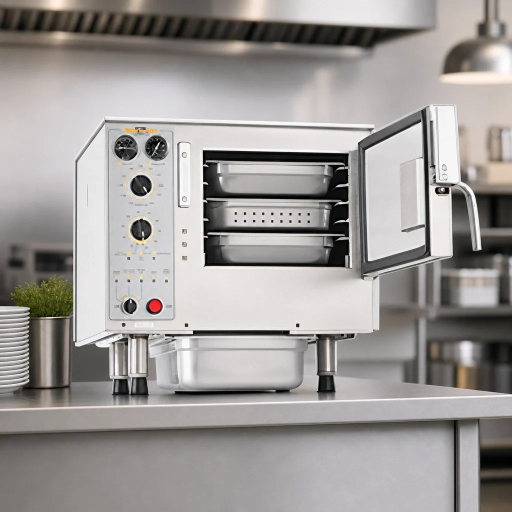 AccuTemp Countertop Electric Steamer — 3 Pans, 480V