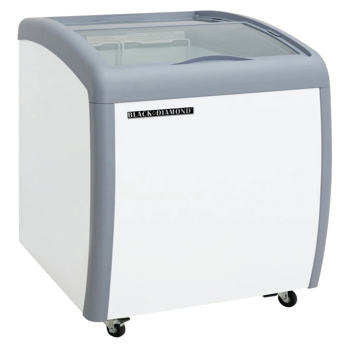 Adcraft Black Diamond Glass-Top Chest Freezer — 6.4 Cu. Ft.
