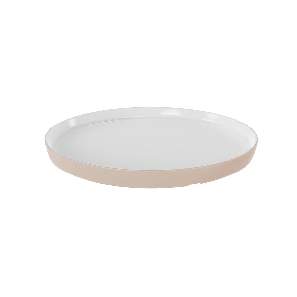 Dalebrook Talon Round Melamine Plate — Beige, 9-7/8″