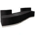 Alon Modular Reception Configuration with Concave and Convex Chairs — Black