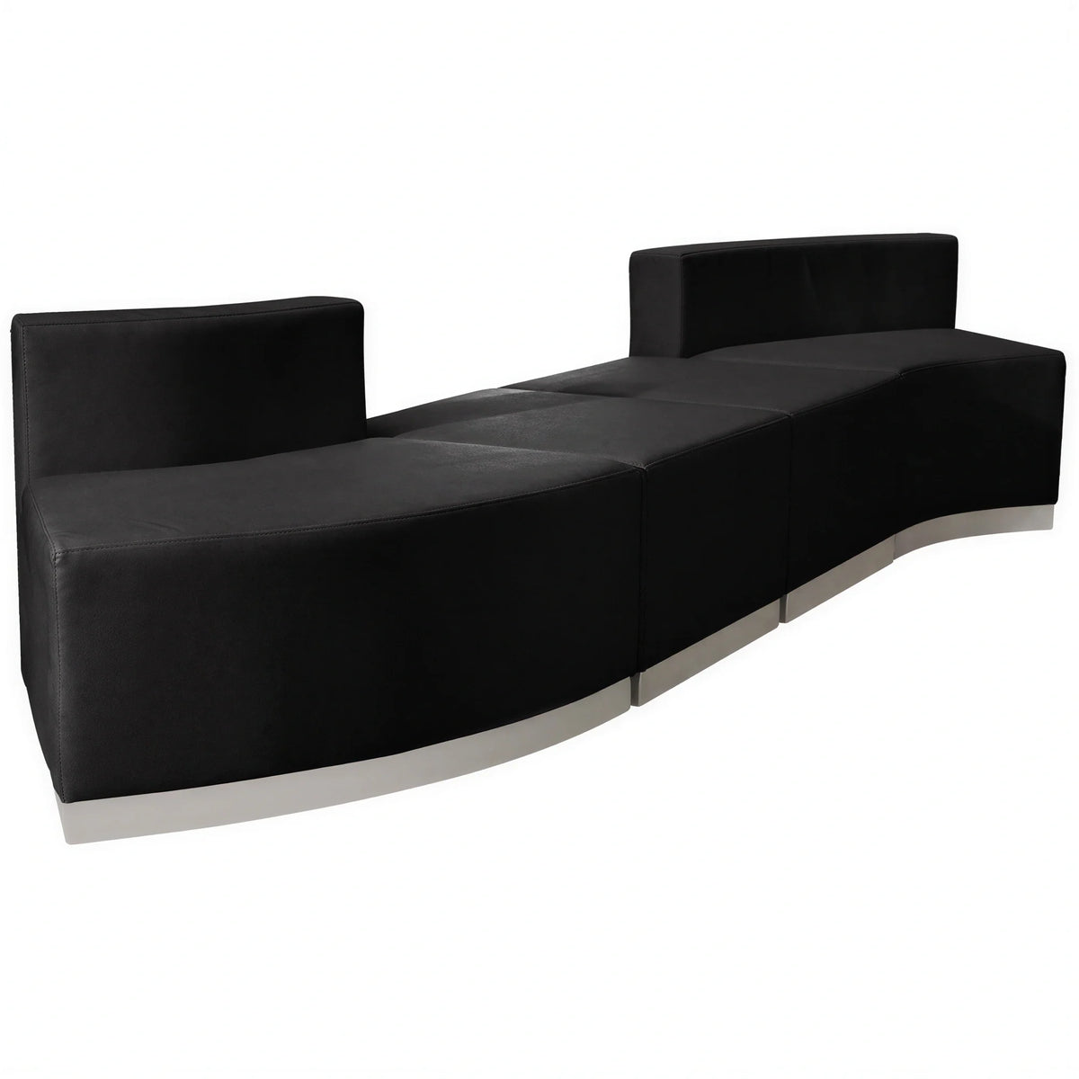 Alon Modular Reception Configuration with Concave and Convex Chairs — Black