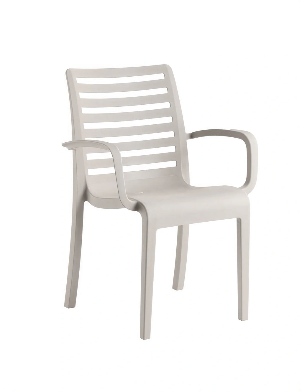 Grosfillex Astoria Outdoor Polypropylene Stacking Armchair — Case of 16
