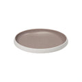 Trafalgar Oval Melamine Dish — White & Taupe, 11″