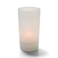 Hollowick Cafe Glass Votive Lamp — Satin Linen, 4¾″