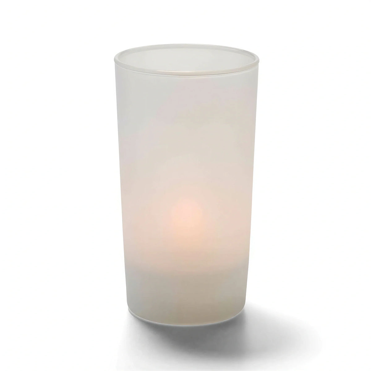 Hollowick Cafe Glass Votive Lamp — Satin Linen, 4¾″