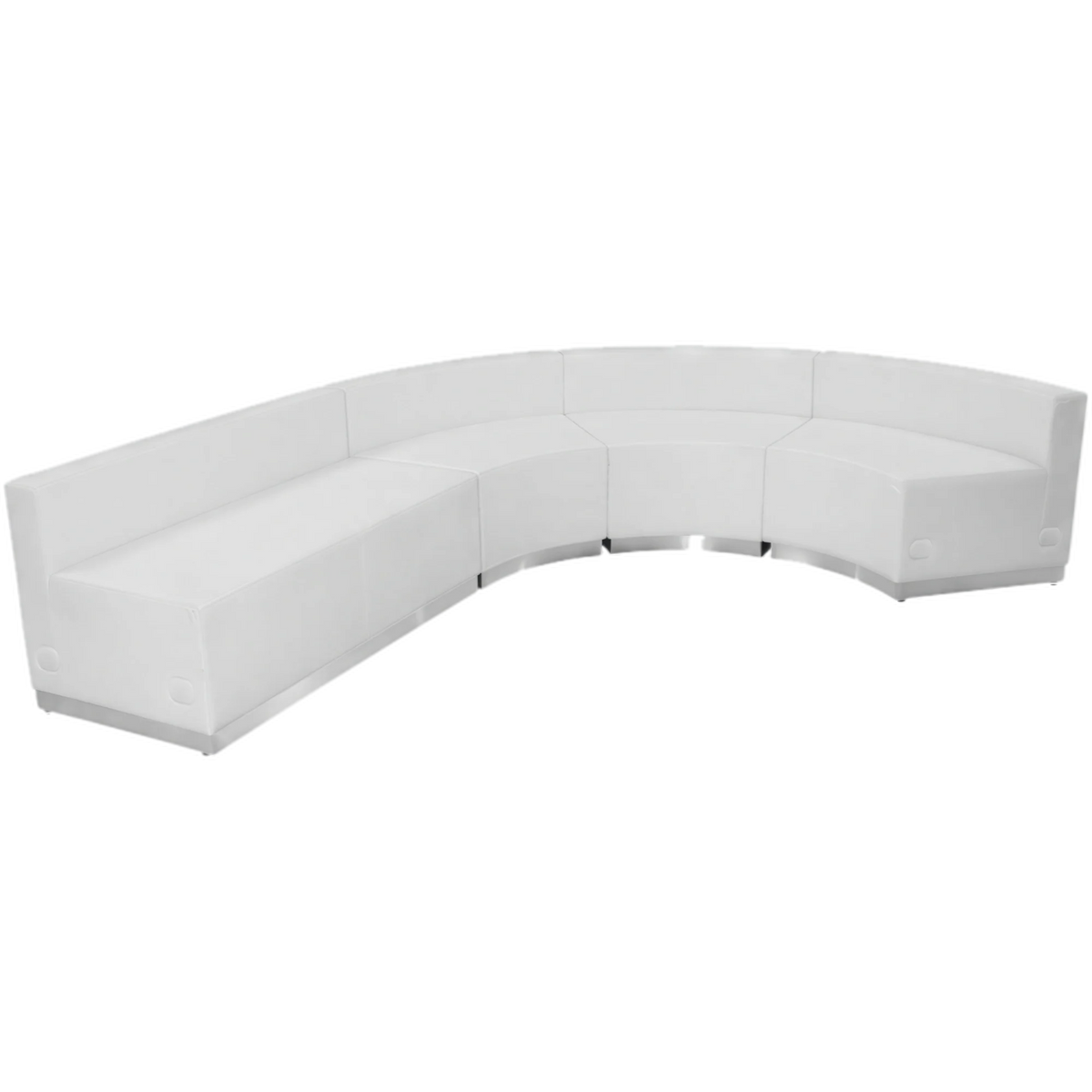 Alon Loveseat & 3 Chairs — White