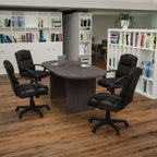 Oval Dining Table & 4 Chairs — Gray/Black (BLN-6GCGRYX000-BK)