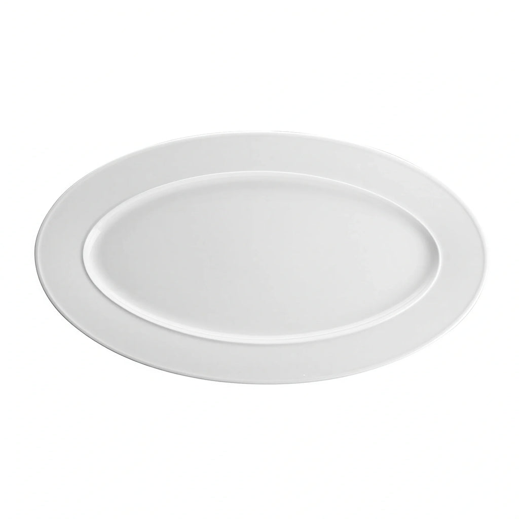 G. Benedikt Oval Porcelain Plate White — White, 9-1/4″