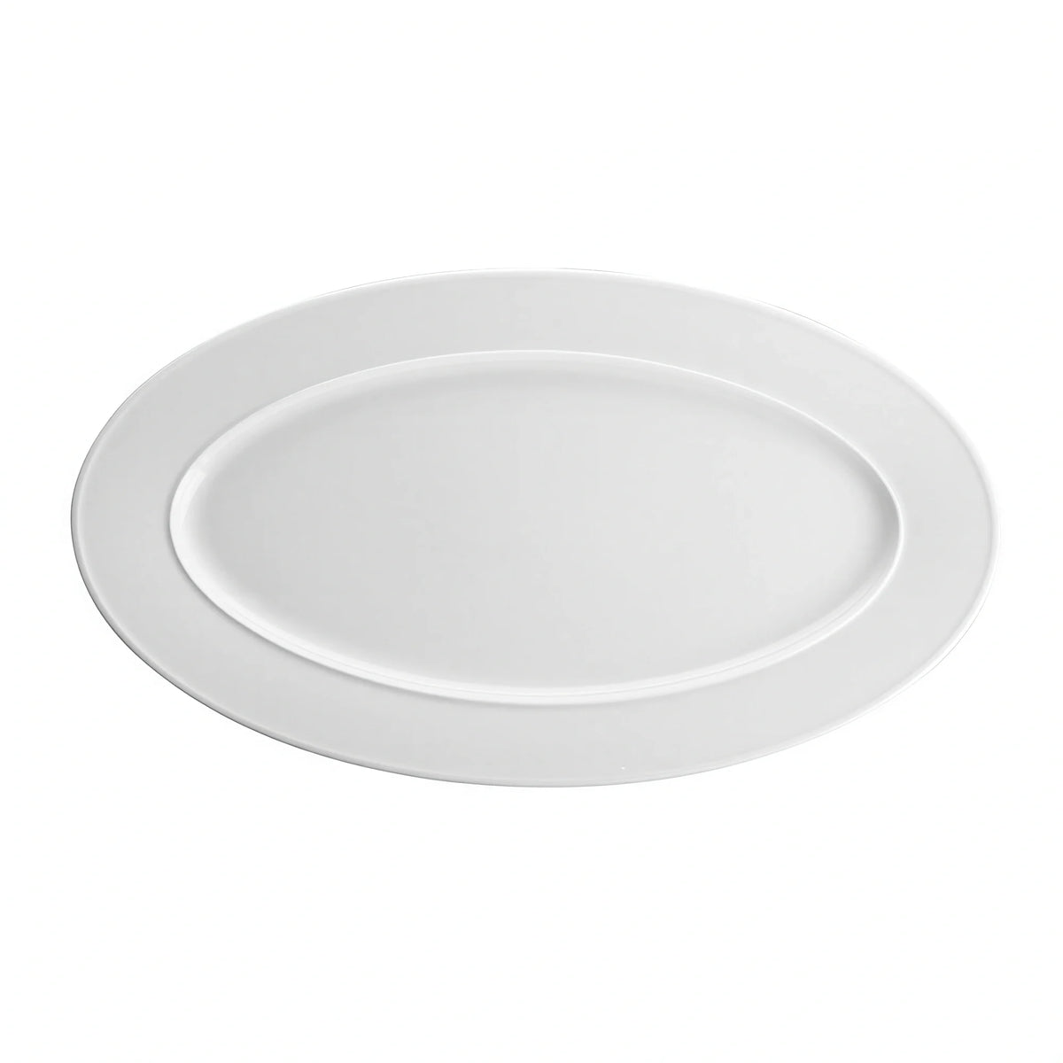 G. Benedikt Oval Porcelain Plate White — White, 9-1/4″