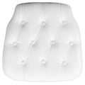 White Vinyl Tufted Cushion for Chiavari Chairs — 15-3/4″