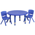 Round Activity Table & 2 Chairs — 33″, Blue