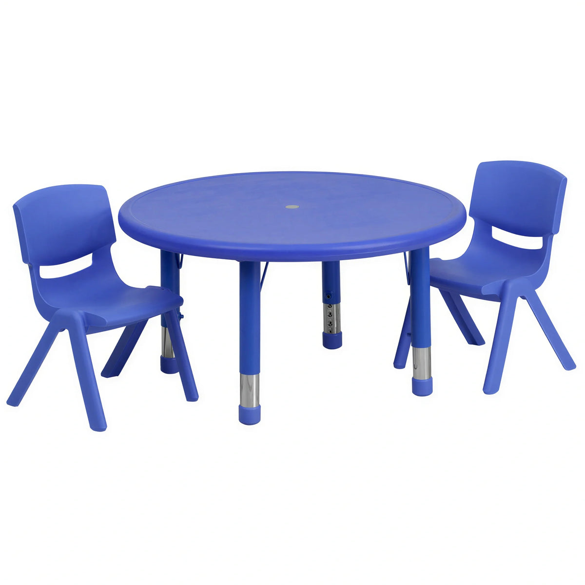 Round Activity Table & 2 Chairs — 33″, Blue
