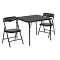Square Folding Table & 2 Chairs — 24″, Black