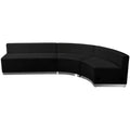 Alon Loveseat & 2 Curved Chairs — Black, 750