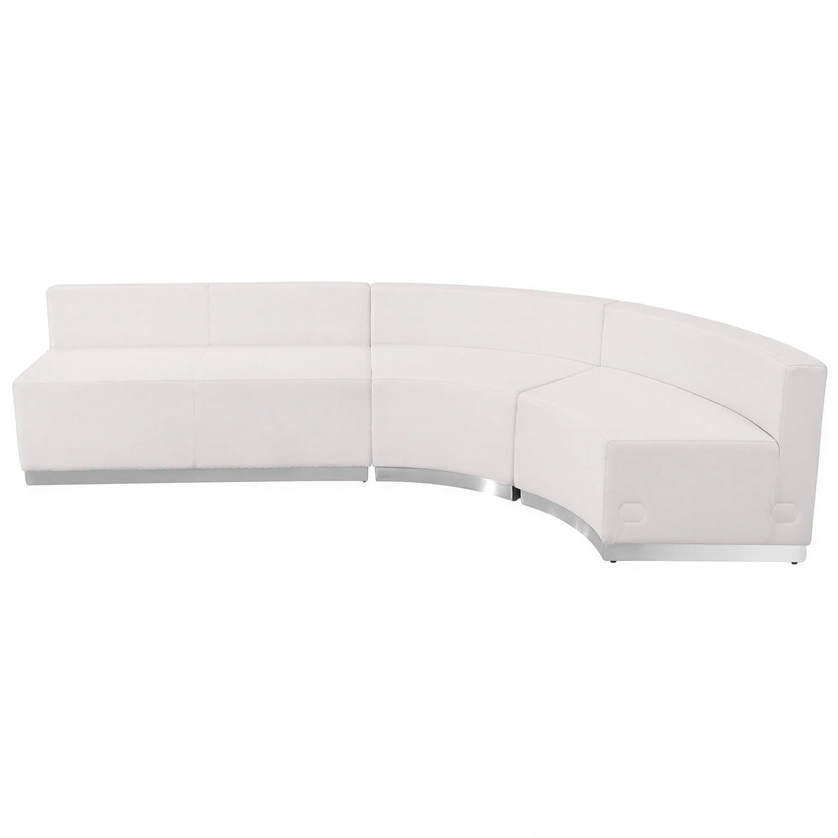 Alon Loveseat & 2 Curved Chairs — White, 750