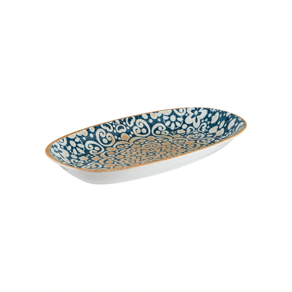 Bonna Gourmet Porcelain Oval Plate — 9-1/2″, Set of 12