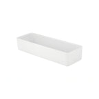 Dalebrook Kata Rectangular Melamine Salad Bar Crock — White, 7 qt, 20-1/2″