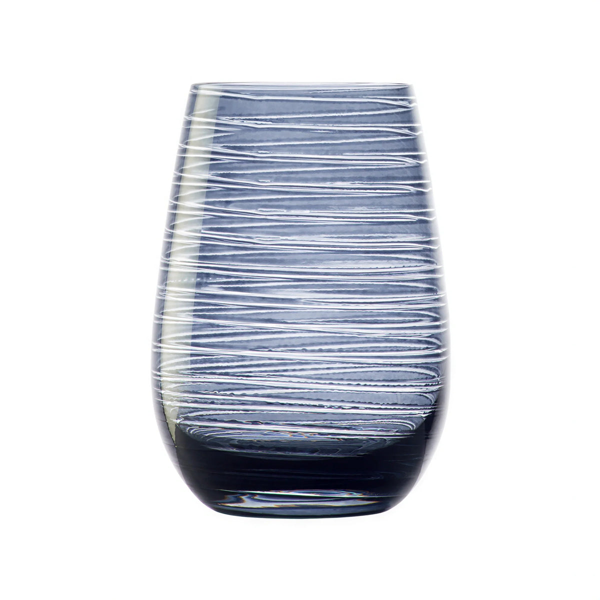 Stolzle Twister Smoky Blue Twister Tumbler Glass — 16-1/2 oz, Case of 24
