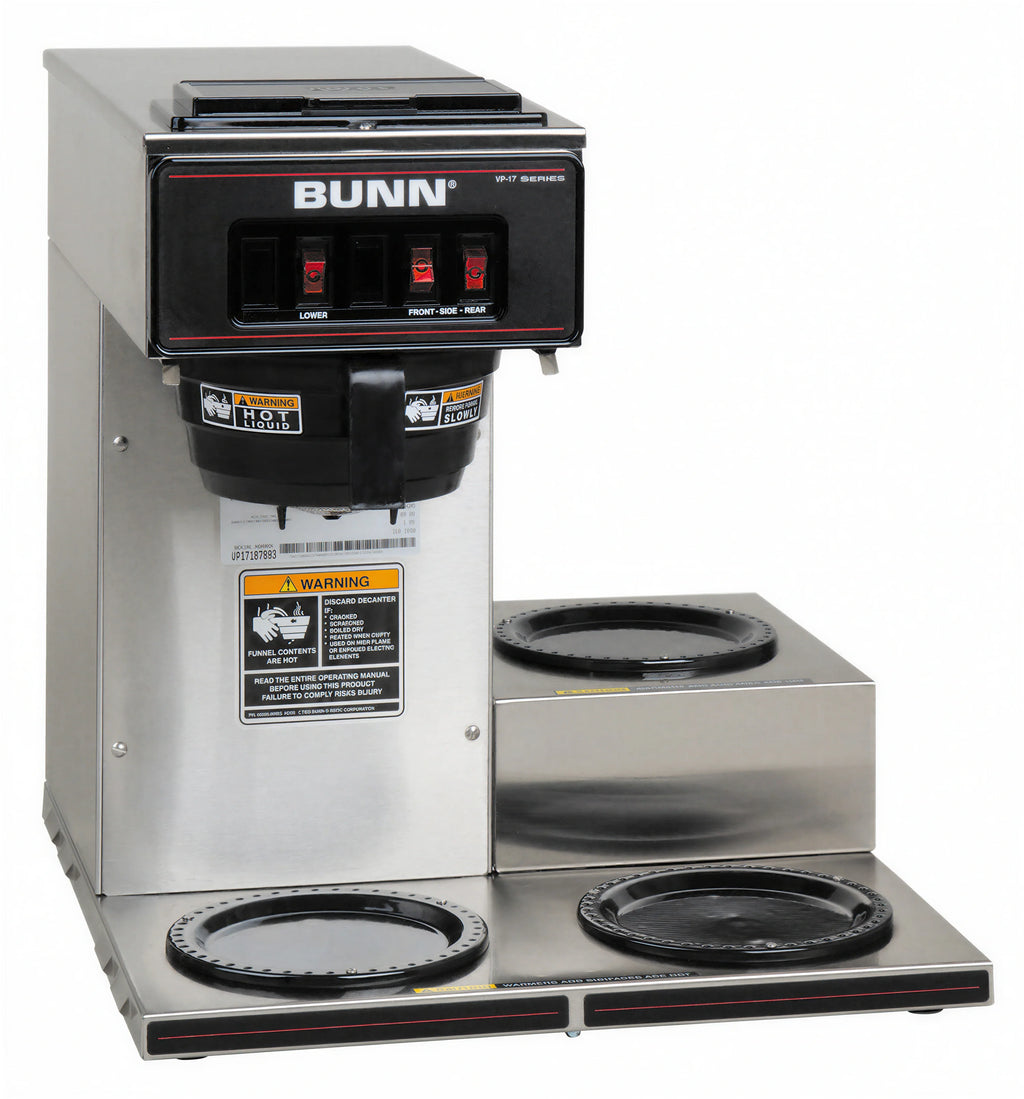 BUNN Pourover Coffee Maker — 3 Warmers, 120V